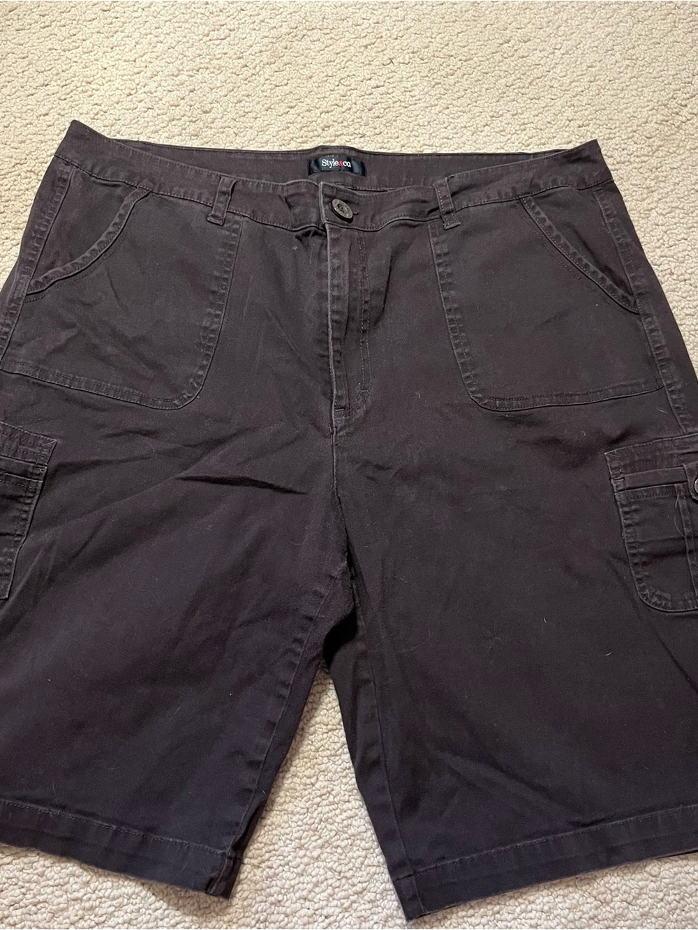 Style & Co. Women’s Dark Brown Cargo Shorts with Pockets